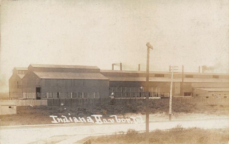 Indiana Harbor IN~Sideview Steel Factory~Standard Forging Co Plant~c1915 RPPC 