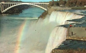Vintage Postcard View of Horseshoe Falls From Goat Island Niagara Falls New York
