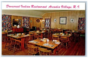 Exeter Rhode Island RI Postcard Dovecrest Indian Restaurant And Lounge c1960's