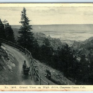 1907 Pikes Peak Souvenir Cheyenne Canon Colorado Photo Postcard Birdseye A10