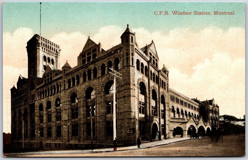 C. P. R. Windsor Station Montreal Canada Building Postcard