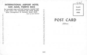 International Airport Hotel San Juan Puerto Rico Postcard