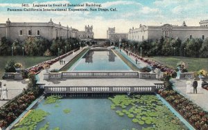 VINTAGE POSTCARD PANAMA CALIFORNIA EXPO 1915 LAGOONS IN FRONT BOTANICAL GARDENS