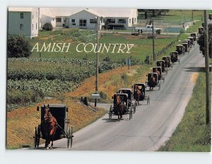 Postcard An Amish funeral, Amish Country, Pennsylvania