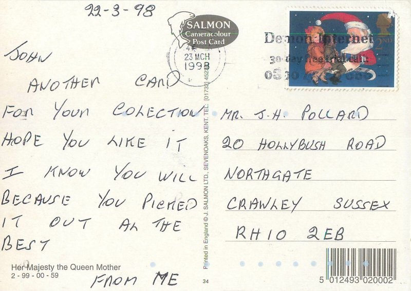 Postcard Her Majesty the Queen Mother