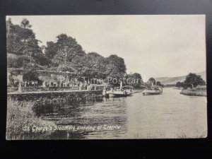 North Wales CONWAY Trefriw ST GEORGES STEAMER ARRIVING by T R Hammond