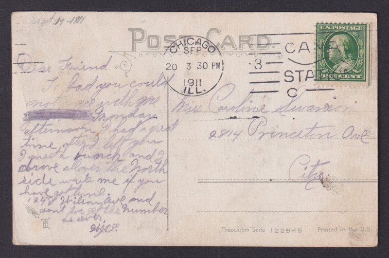 UNITED STATES, Postcard, It's contagious, People Yawning