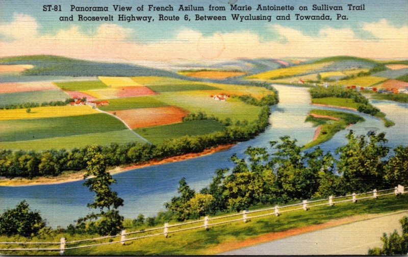 Pennsylvania Panorama View Of French Azilum From Marie Antoinette From  Sulli...