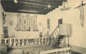 1950s New Mexico Santa Fe Chapel 1800-1850 Merriden roadside Postcard 22-11102