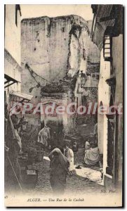 Postcard Old ALGIERS a street in the Casbah