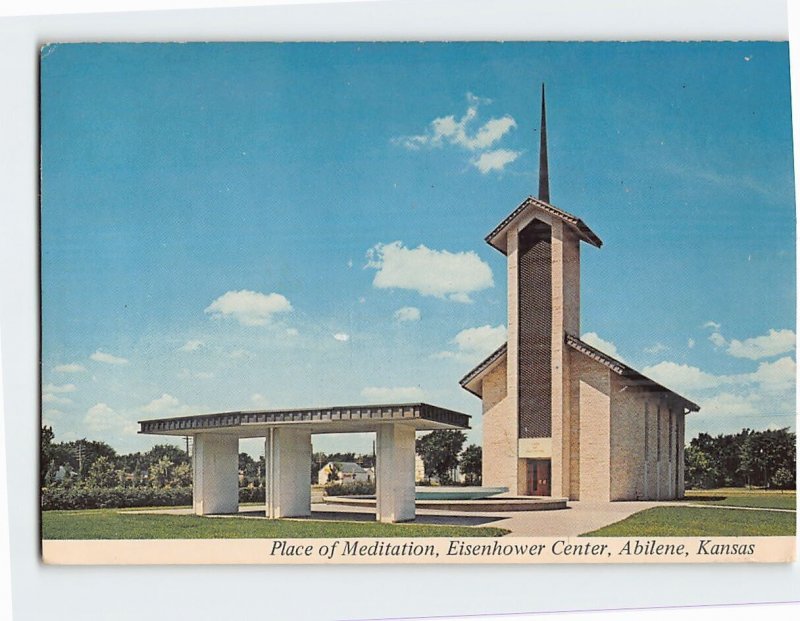 Postcard Place Of Meditation, Eisenhower Center, Abilene, Kansas