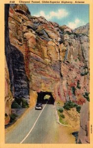 Arizona Claypool Tunnel Globe-Superior Highway Curteich