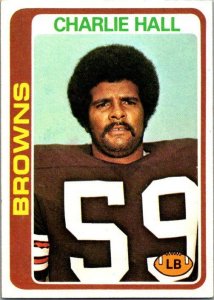 1978 Topps Football Card Charlie Hall Cleveland Browns sk7111