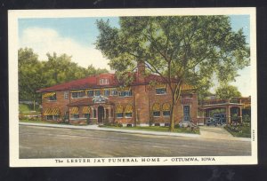 OTTUMWA IOWA THE LESTER JAY FUNERAL HOME VINTAGE ADVERTISING POSTCARD