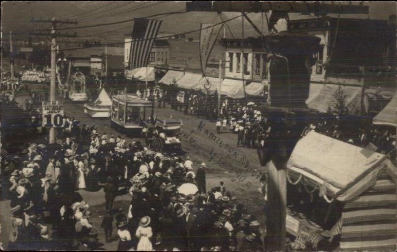 Hamilton Montana MT Street Scene Parade c1910 Real Photo Postcard