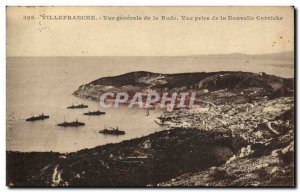 Old Postcard Villefranche General view of the Bay View from the Corniche New ...