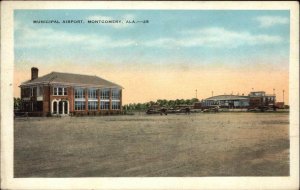 Montgomery Alabama AL Municipal Airport Vintage Postcard