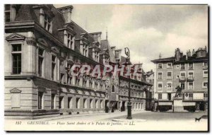 Grenoble - St Andre and the Palace of Justice - Old Postcard