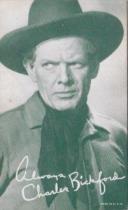 Vintage Cowboy Arcade Card Charles Bickford