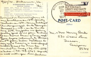 Abilene, Kansas, Place of Meditation, Dwight D. Eisenhower Postcard