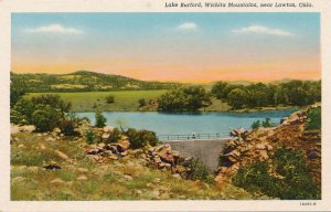 Lake Burford Dam in Wichita Mountains near Lawton, Oklahoma