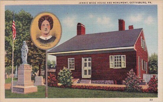 Jennie Wade House and Monument Gettysburg Pennsylvania