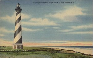 Cape Hatteras North Carolina NC Lighthouse Linen Vintage Postcard