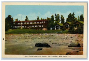 1944 White Point Lodge and Cabins Near Liverpool Nova Scotia Canada Postcard