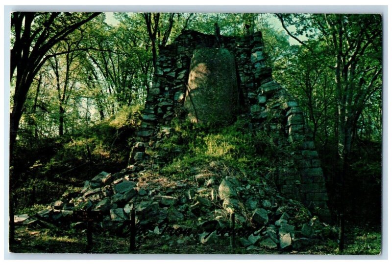 Aurora Illinois Postcard Illinois Iron Furnace Smelt Iron Sandstone 1960 Vintage