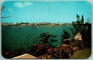 Yacht Race Hamilton Harbor Newport Rhode Island RI 1958  Chrome Postcard I1