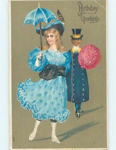 Pre-Linen black americana postcard HL5434