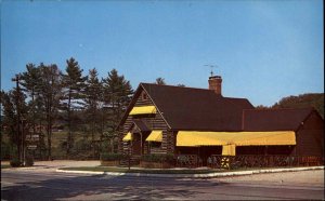 Lenox Massachusetts MA The Log Cabin Restaurant 1950s-60s Vintage Postcard