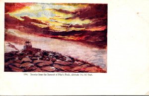 Colorado Sunrise From The Summit Of Pike's Peak