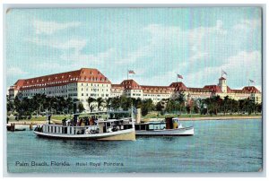 c1950's Hotel Royal Poinciana Buildings Flags Restaurant Palm Beach FL Postcard 