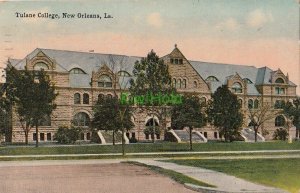 Postcard Tulane College New Orleans LA Louisiana 1916