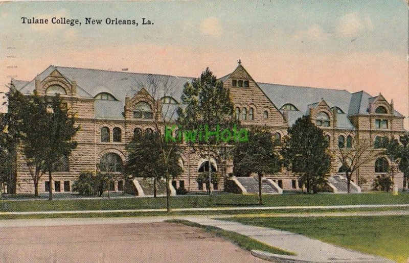 Postcard Tulane College New Orleans LA Louisiana 1916