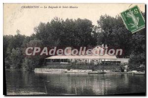 Postcard The Old Swimming Charenton Saint Maurice