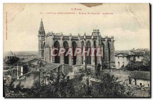 Old Postcard L & # 39Aude Cite De Carcassonne Egtise St Nazaire