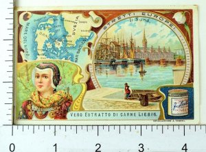 1880's Straits of Europe Scenes Lovely England Liebig 6 Trade Card Set K37 