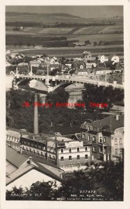 Czech Republic, Kralupy nad Vltavou, RPPC, Town Scene, Aerial, 1930 PM, Photo