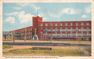 Granite City Illinois National Enameling Co.,Royal Granite Ware, White Border PC