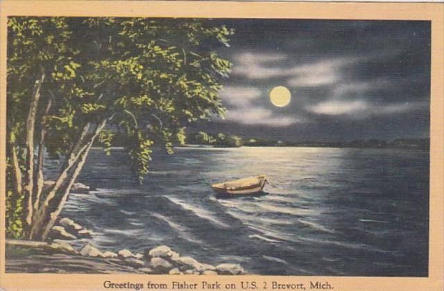 Michigan Greetings From Fisher Park 1948