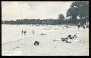 Bathing Beach, Wickford, Rhode Island. R.I. 1935 Wickford cancel. Dexter Press