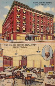 Charlotte North Carolina view of hotel and restaurant linen antique pc ZE686230