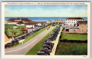 1931 CAROLINA BEACH NORTH CAROLINA BATHING RESORT ATLANTIC OCEAN OLD CARS PEOPLE