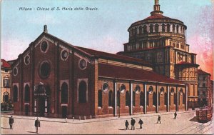 Italy Milano Chiesa Di Santa Maria Delle Grazie Milan Postcard 09.50