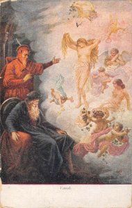 US3566 Faust Painting Angels Postcard poet art poetry goethe