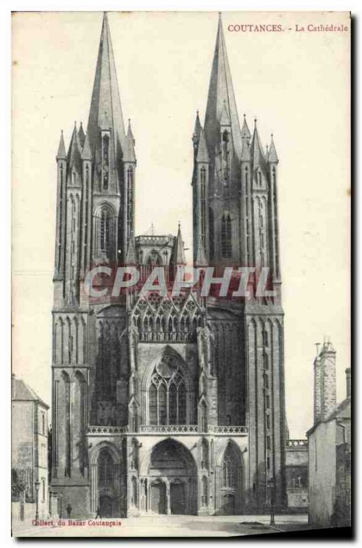 Old Postcard Coutances La Cathedrale