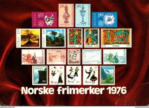 Stamps On Postcards 1976 Norway