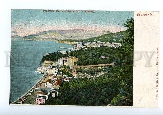 129627 Italy SORRENTO Landscape Sea & Vesuvius Vintage PC